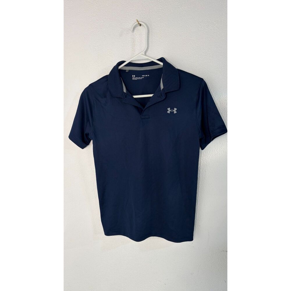 Under Armour UA Performance Boys Polo Navy Youth Large YLG